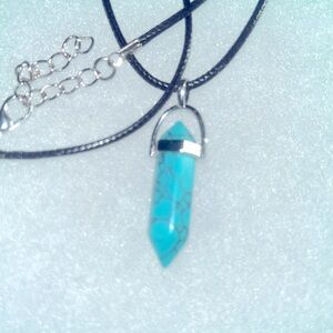 Hippie Boho Natural Turquoise Black Cord 18-20” Neck…